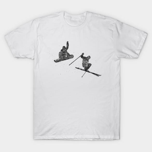 Ski and snowboard T-Shirt by Yahya Art